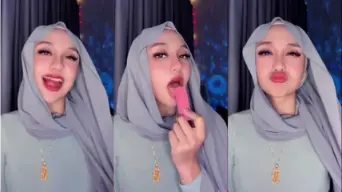 Tiktoker Hijab Godain Penggemar Viral