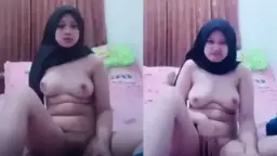 Viral Abg Jilbab Hitam Remas Toket