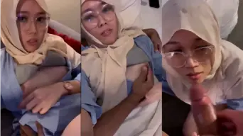Pacar Jilbab Jilmek Dulu Lanjut Nyepong