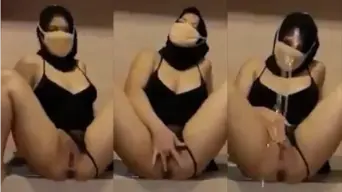 Tante Hijab Squirt Kayak Air mancur