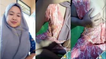 VCS Bareng Quinya Hijab Toge Montok